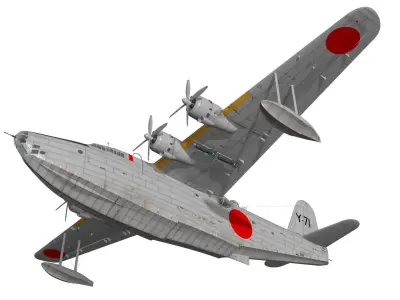 Kawanishi H8K Emily Type11  3D model