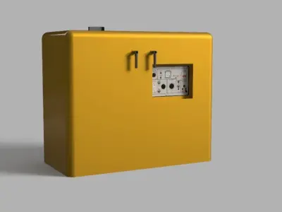 Trailer Generator Low-poly 3D model