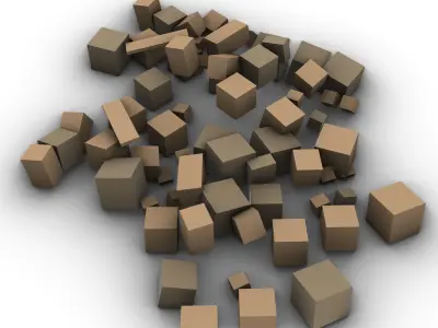 Cardboard Box Free 3D model purchase