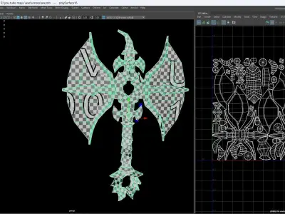 Axe Low-poly 3D model 3D model
