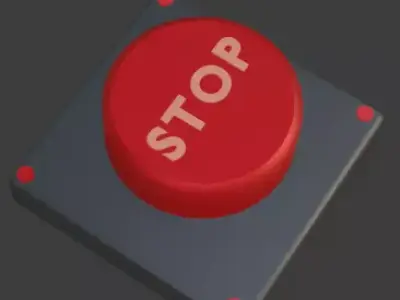 Emergency Button Low-poly 3D model Low-poly 3D model