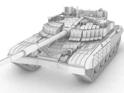 100 scale T72M2 MODERNA 3D model