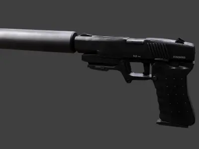 Tactical pistol - gun 3D model