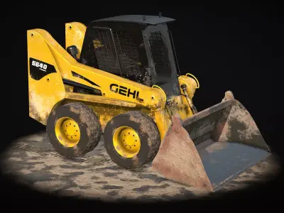 Skid steer Loader Lowpoly Low-poly 3D model