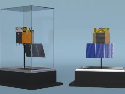 Satellite Spacecraft Display Case 3D model