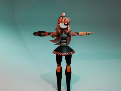 Mimi sentry in the style of Oni Animations Free 3D model