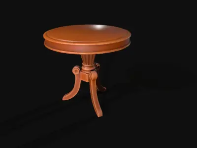 Coffee Table Antique Stylized Low-poly 3D model