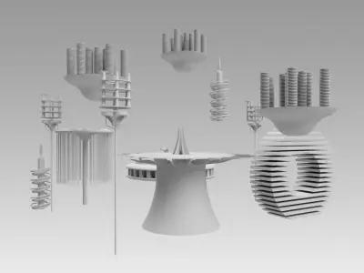 Skyscrapers 3D model