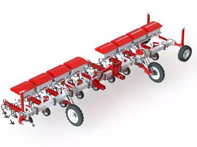 WG 0002 - Inter-row cultivator with dry fertilizer 600 3D model