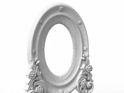 Decorative Mirror Vintage  Low-poly 3D model