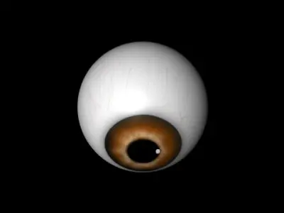 Brown eye Free low-poly 3D model