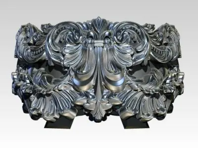 Letter  A Initial Top Crown Kindom Carving Ring Best Super AAA 3D print model