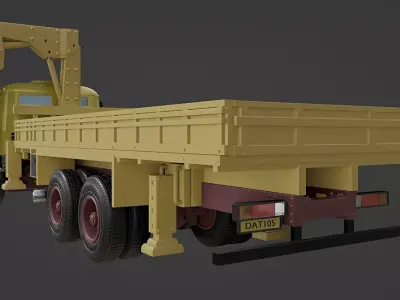Mercedes Benz 2213 crane truck 3D print model