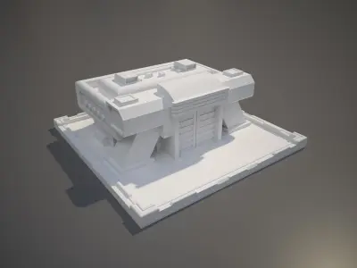 Futuristic Base Building 3D print model purchase