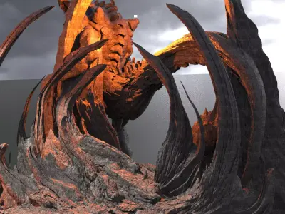 Ancient Demon Rock Arch Huge  3D model