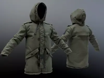 Parka Coat 3D model