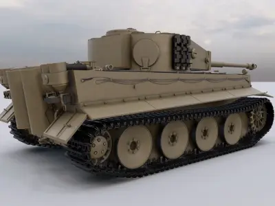 Tiger I Tank 3D model buy