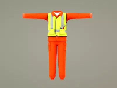 maintenance worker clothing cartoon clothing 3D model