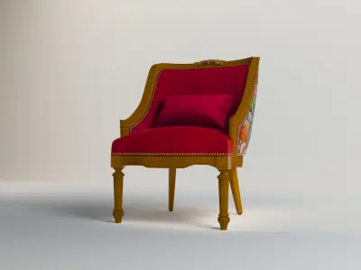 Classic Vintage Armchair  3D model