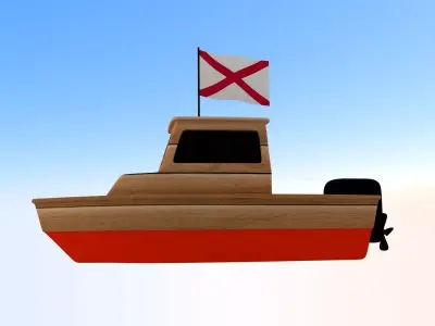 Alabama Fishing Boat 3D model