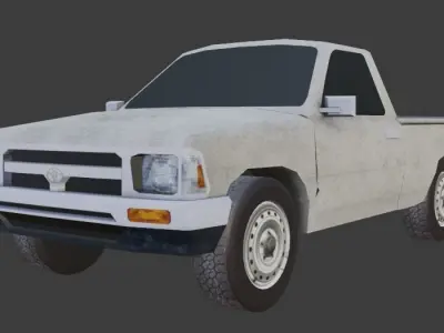 Toyota Hilux Low Poly  Low-poly 3D model