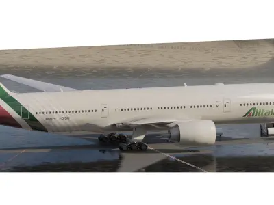 BOEING 777 2016 with interior 3D model