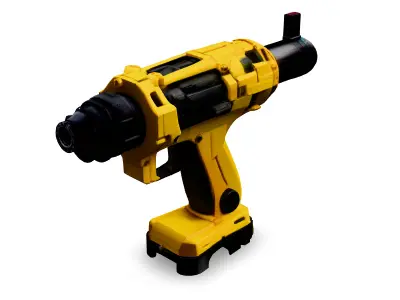 SciFi Cordless Drill Low-poly 3D model