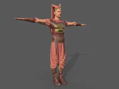 Medieval Ottoman Soldier 3d Model Low-poly 3D model