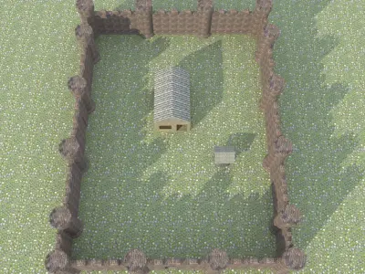 3D Castle Model in desert Free low-poly 3D model
