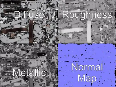 Gray Panther Tank model pack Low-poly 3D model