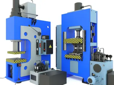 Industrial machine tool hydraulic press D2430 and PYE250A 3D model