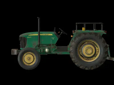 Tractor Low Poly john deere Low-poly 3D model
