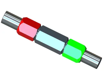 Reversible Type Plug Gauge Set for Measuring Range  Up to 22 mm 3D model