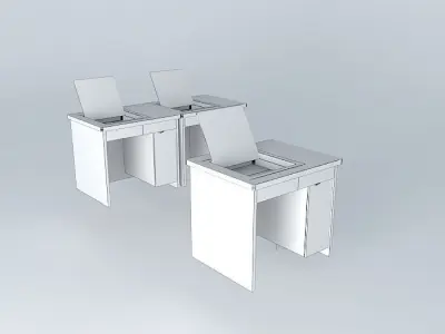 COMPUTER TRAINING DESKS 850x700x750mmH Free 3D model