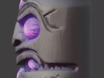 Cursed Totem Pole 3D Model V04 Low-poly 3D model