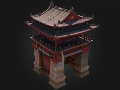 Ancient Pavilion Model  A Tranquil Tribute to Classical Heritage 3D model