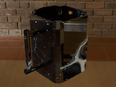 marble texture mug Low-poly 3D model