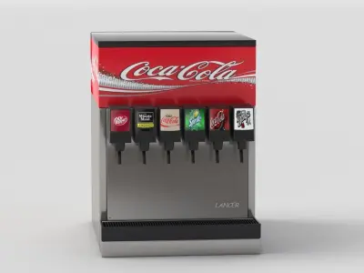 6-Flavor Counter Electric Soda Fountain System 2 3D model