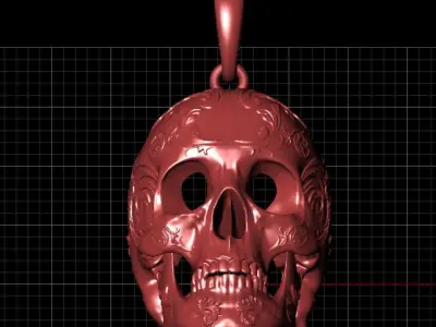 skull pendant 3D print model