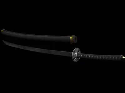Katana  PBR low-poly Low-poly 3D model