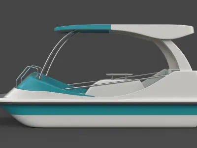 Fiberglass Pedal Boat 3D model