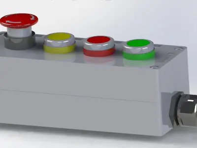 Electric control box 3D model