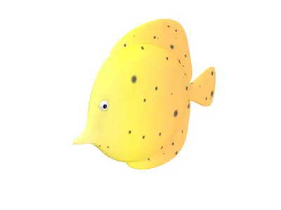Cartoon Stylized Fish 3D Model 3D model purchase