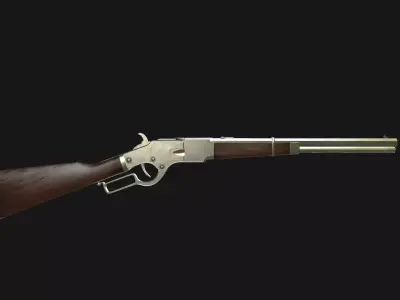 Winchester Rifle Low-poly 3D model buy