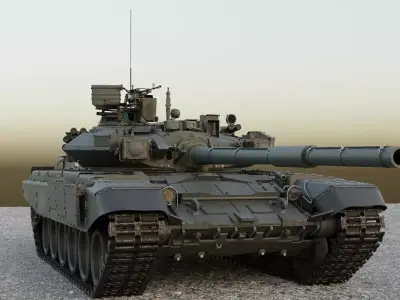 Tank T-90A 3D model purchase