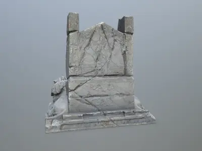 Lion Throne Low-poly 3D model get