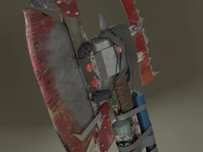 Post-Apocaliptic Axe Low-poly 3D model
