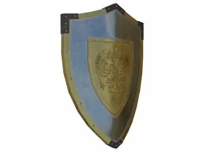 The metal shield Low-poly 3D model