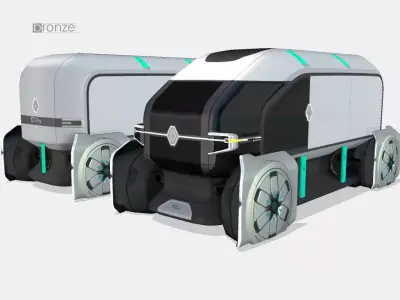 Renault EZ-PRO Concept Low-poly 3D model