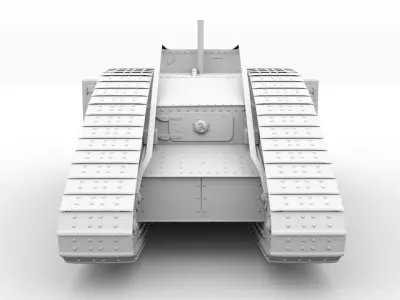World War I tank 3D model